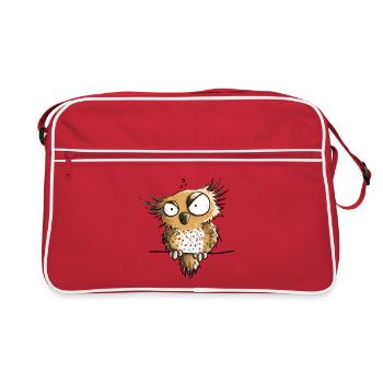 Chouette en deuil I Chouettes Funmotiv I Kauz - Sac Retro - rouge/blanc - Devant