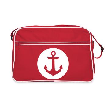 Ancre en cercle - Sac Retro - rouge/blanc - Devant
