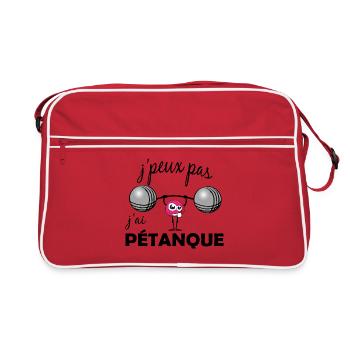 JPEUX PAS JAI PETANQUE - Sac Retro - rouge/blanc - Devant
