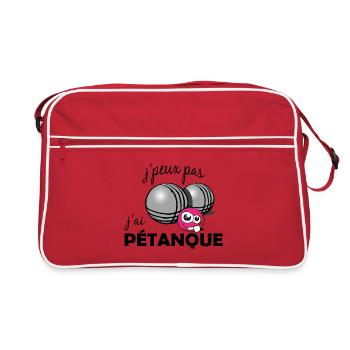 JPEUX PAS JAI PETANQUE - Sac Retro - rouge/blanc - Devant