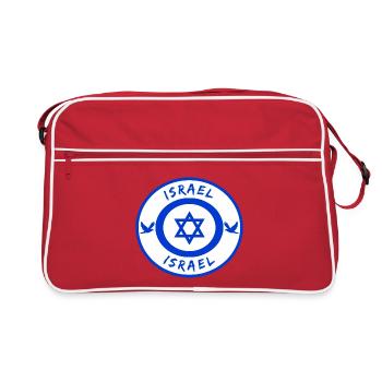 Israel Circle with National Flag Gift - Retro Bag - red/white - Front