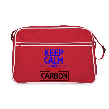 Changement climatique, moteur et huile - Sac Retro - rouge/blanc - Devant