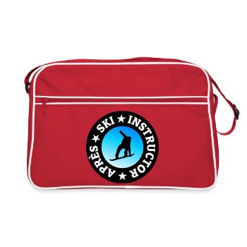 Après-Ski Instructor Snowboarding Snowboard - Retro Tasche - Rot/Weiß - Vorne
