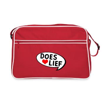 Doeslief Sweet Message Heart - Sac Retro - rouge/blanc - Devant