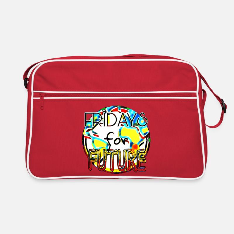 Klimaschutz Statement Farbenkunst Retro Tasche