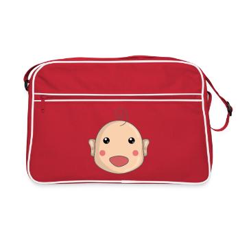 Bébé bébé disant bébé ventre bébé disant progéniture - Sac Retro - rouge/blanc - Devant
