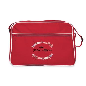 mes petites affaires.. floral pastel avec détails  - Sac Retro - rouge/blanc - Devant