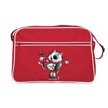 Cat course patins à glace - Sac Retro - rouge/blanc - Devant