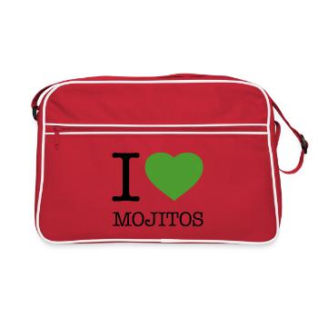 J'AIME LES MOJITOS - Sac Retro - rouge/blanc - Devant