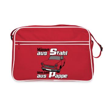  , DDR Kult , Männer aus.... (25) - Retro Tasche - Rot/Weiß - Vorne