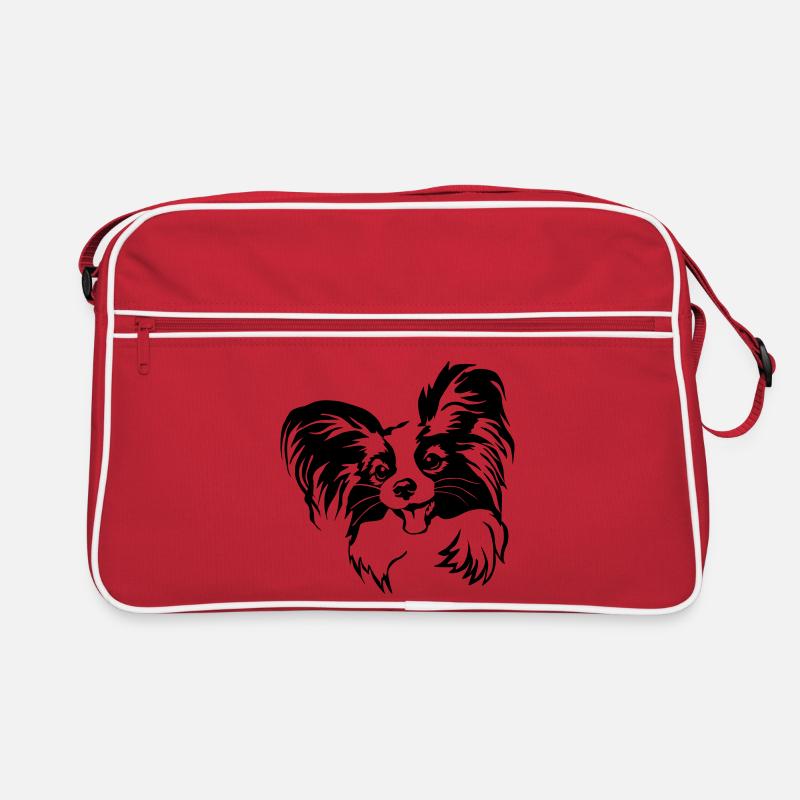 Papillon Kopf Retro Tasche
