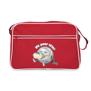 Né pour téter - Sac Retro - rouge/blanc - Devant