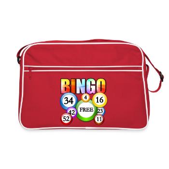 Conception vibrante de boule gratuite de bingo - Sac Retro - rouge/blanc - Devant