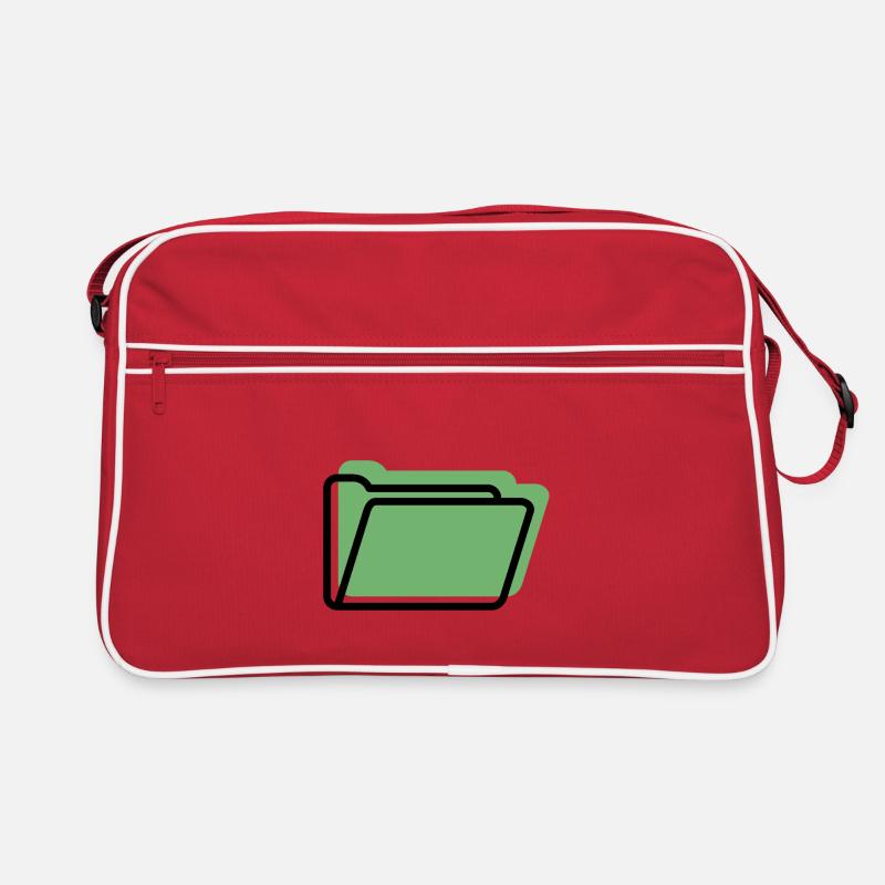 Style de ligne de dossier vert Sac Retro