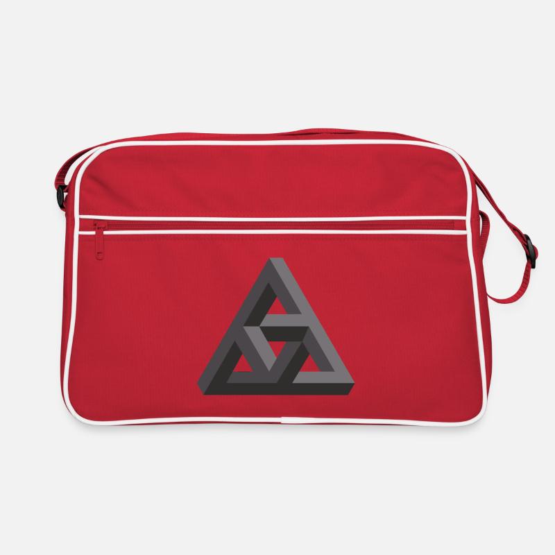 Abstract Geometry Pattern in Gray Retro Bag