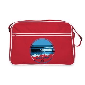 Weißer Peak - Retro Tasche - Rot/Weiß - Vorne