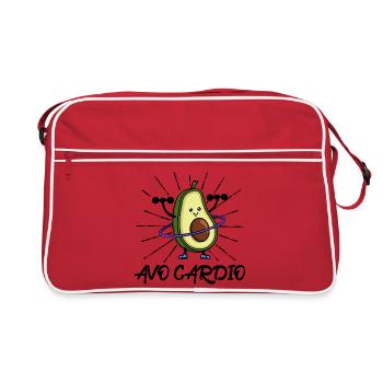 Fitnesstraining Workout Training Sport Gym Fitness - Retro Tasche - Rot/Weiß - Vorne