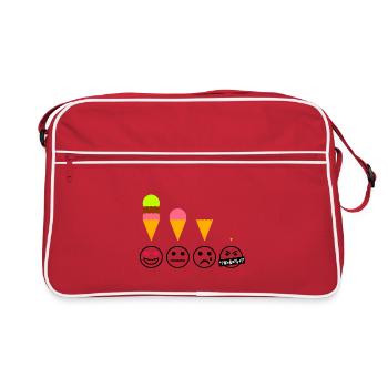 Glace Émotions Glace Drôle Drôle Été Joie - Sac Retro - rouge/blanc - Devant