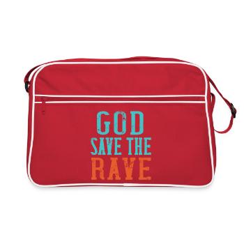 Dieu sauve la rave - Sac Retro - rouge/blanc - Devant