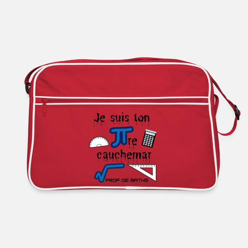 Cadeau à offrir à un prof de maths - Sac Retro - rouge/blanc