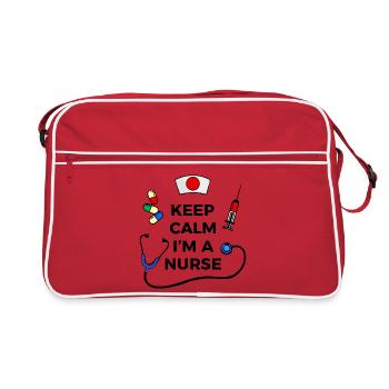 Infirmière infirmier infirmier - Sac Retro - rouge/blanc - Devant
