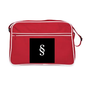 Law Lawyer Paragraph Lawyer Court Law - Retro Bag - red/white - Front