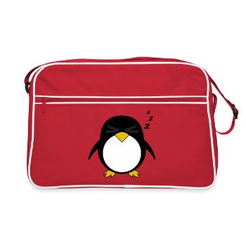 mignon pingouin pingouins pingouin poussin oiseau maternelle - Sac Retro - rouge/blanc - Devant