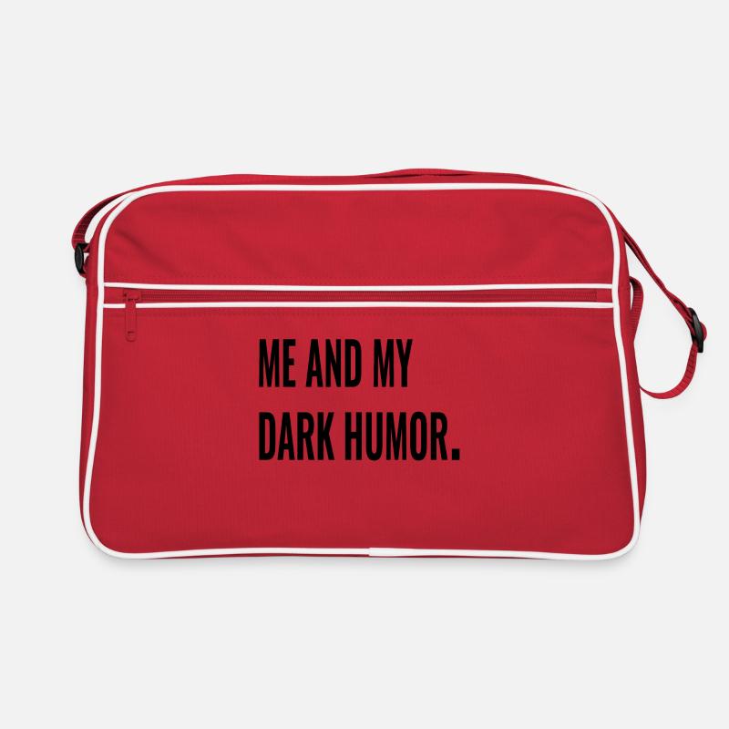 MOI ET MON HUMOUR NOIR. - Sac Retro - rouge/blanc