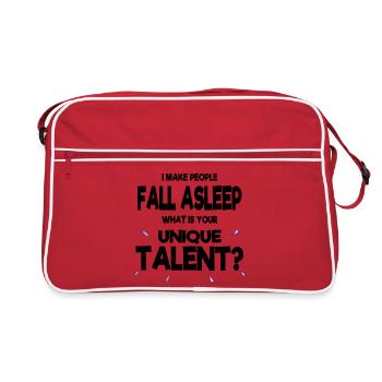 Anesthesia anesthesiologist superpowers gift funny - Retro Bag - red/white - Front