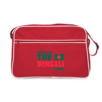 Keep Calm Bangladesh Design / Gift Idea - Retro Bag - red/white - Front