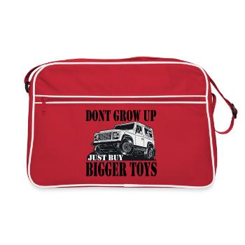 Defender Land-Rover Gift cadeau - Sac Retro - rouge/blanc - Devant