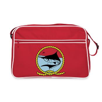 Leawaka Haria logo - Retro Bag - red/white - Front