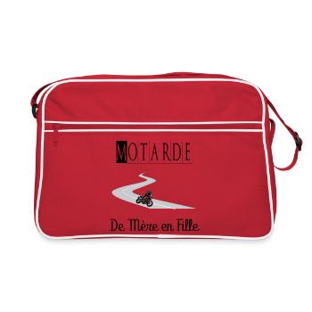 Motarde de Mère en Fille Moto - Sac Retro - rouge/blanc - Devant