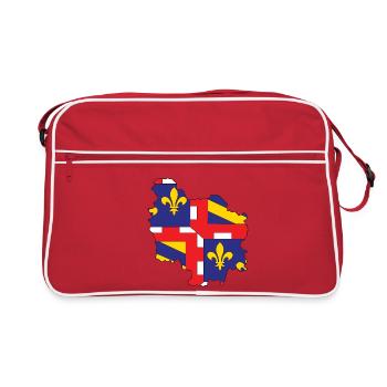 carte de la bourgogne - Sac Retro - rouge/blanc - Devant