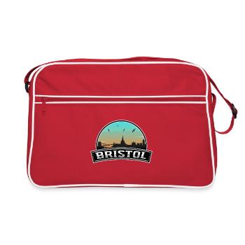 Bristol England Skyline British Souvenir - Retro Bag - red/white - Front