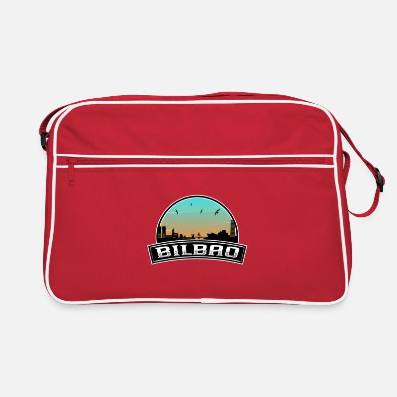 Bilbao Spain Skyline Spanish Souvenir Retro Bag
