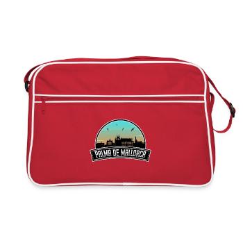 Palma De Mallorca Espagne Skyline Souvenir Espagnol - Sac Retro - rouge/blanc - Devant