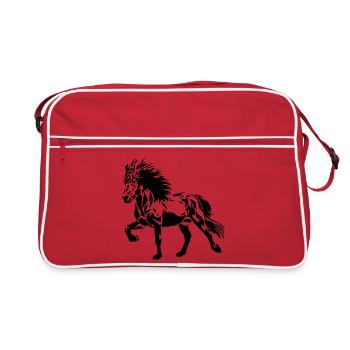 Tölting Icelandic Horse No. 4 - Retro Bag - red/white - Front