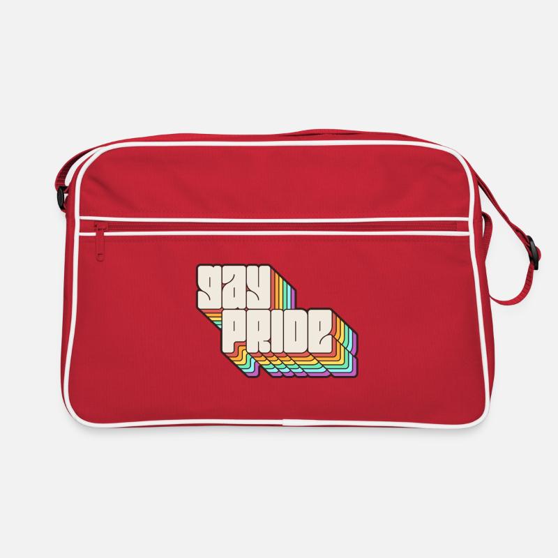 Gay Pride Rainbow Shadow Statement Retro Bag