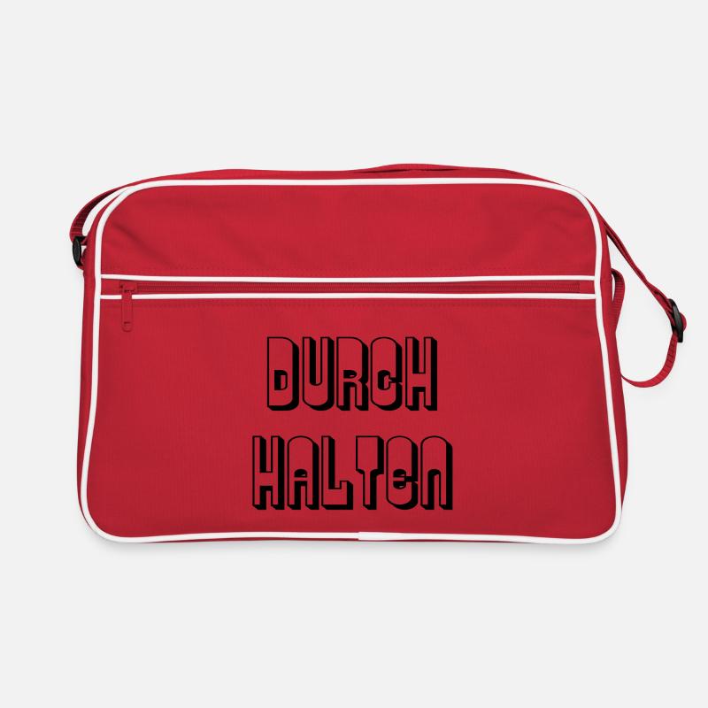 Durchhalten - Spruch Retro Tasche