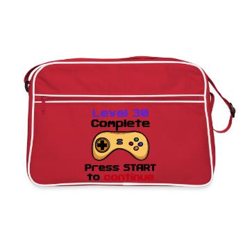 30s Birthday Gamer Controller 30 Years Old - Retro Bag - red/white - Front