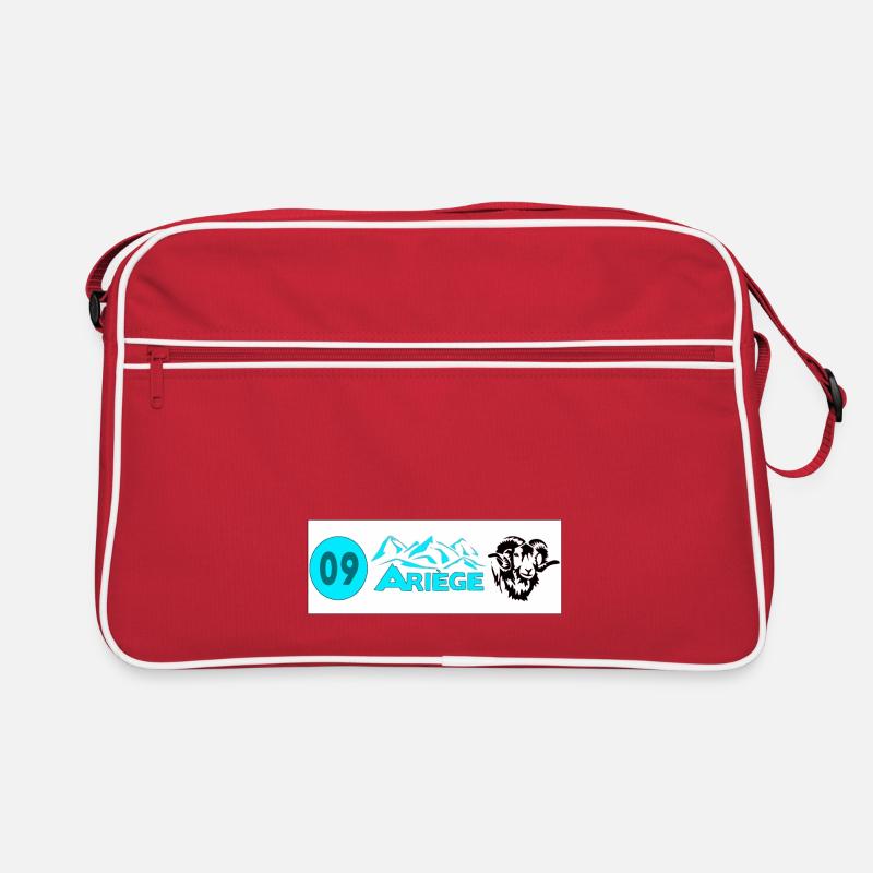 Ariège - Retro Tasche - Rot/Weiß