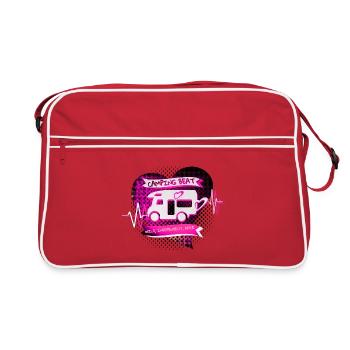 Camping Beat : La vie sauvage des campeurs - Sac Retro - rouge/blanc - Devant