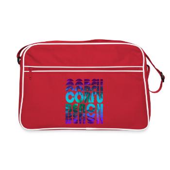 Corfu Beach Palm Design / Greece - Retro Bag - red/white - Front