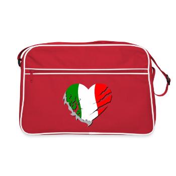 coeur Italie - Heart Italy - Sac Retro - rouge/blanc - Devant