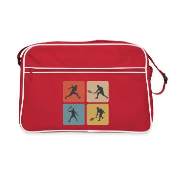 Squash Sports Design - Retro Bag - red/white - Front