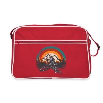 Coucher de soleil en VTT Retro Mountain - Sac Retro - rouge/blanc - Devant