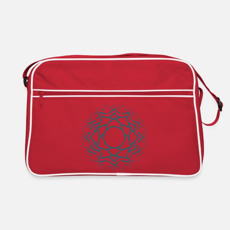 Kompliziertes Mandala Blumenmuster Retro Tasche