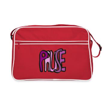 Inscription Pause - Sac Retro - rouge/blanc - Devant