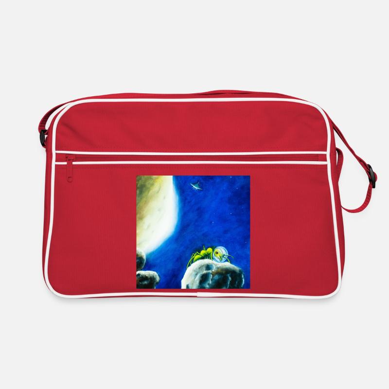 Mondameise oder Ameisonaut in der Sternennacht Retro Tasche